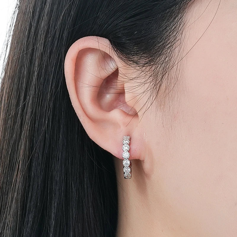 The Brilliant Moissanite Hoops