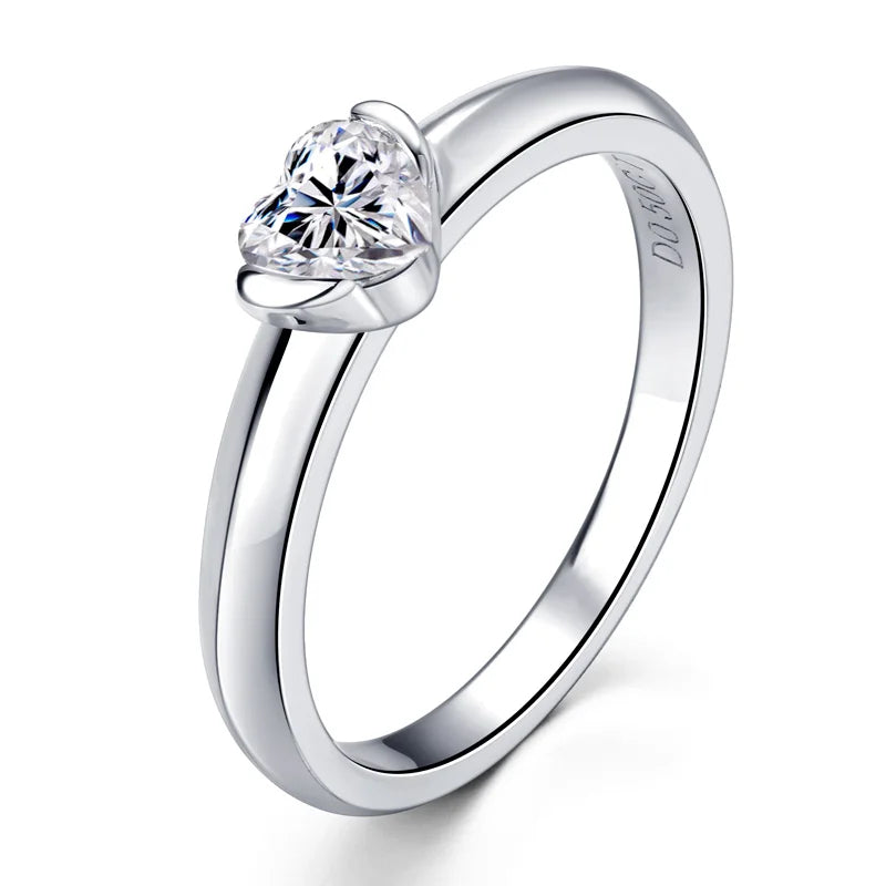 The Solitaire Heart Ring