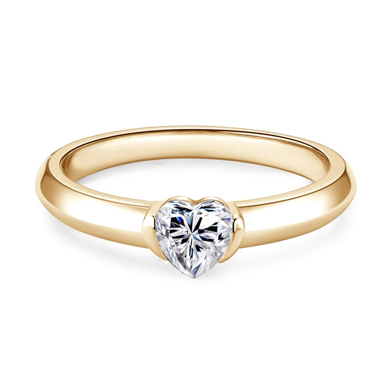 The Solitaire Heart Ring