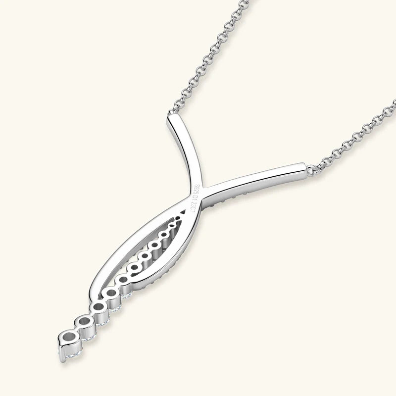 Livia Moissanite Cascade Y-Necklace