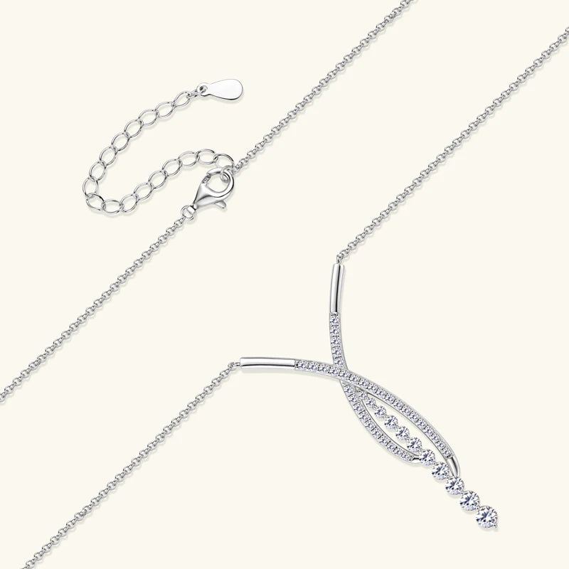 Livia Moissanite Cascade Y-Necklace