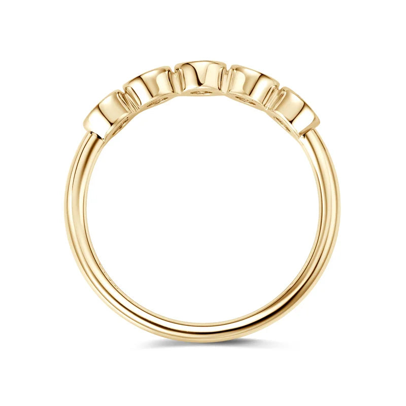 Amélie Five-Stone Bezel Moissanite Band Ring