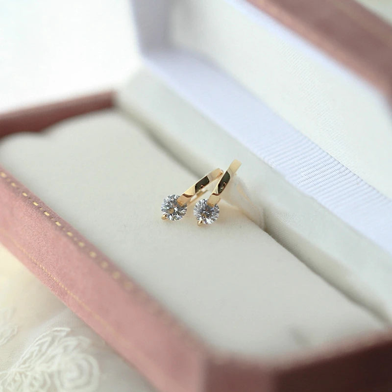 D-Color Moissanite Drop Hoop Earrings