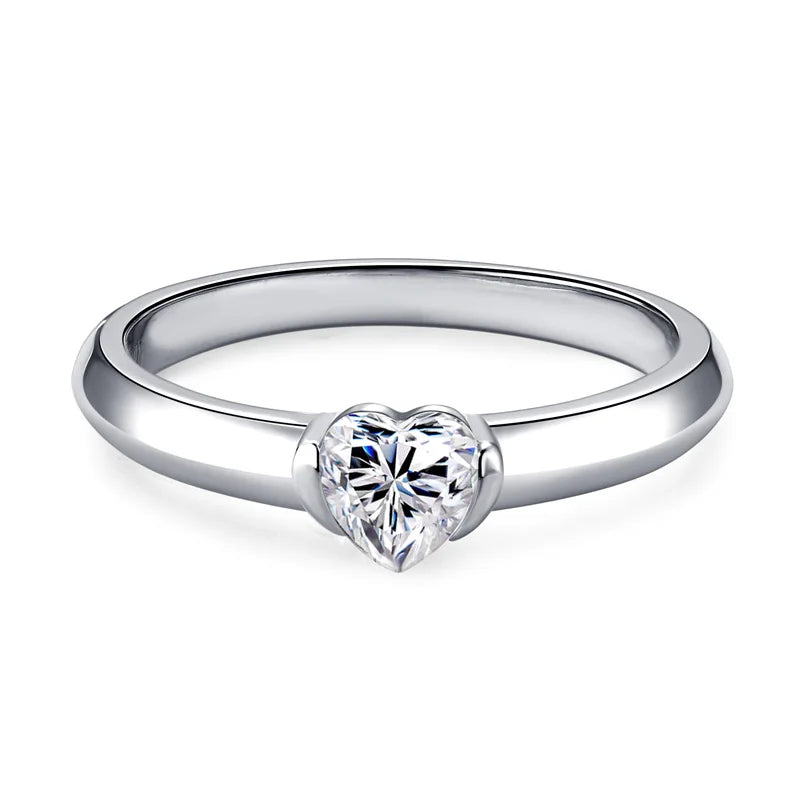 The Solitaire Heart Ring