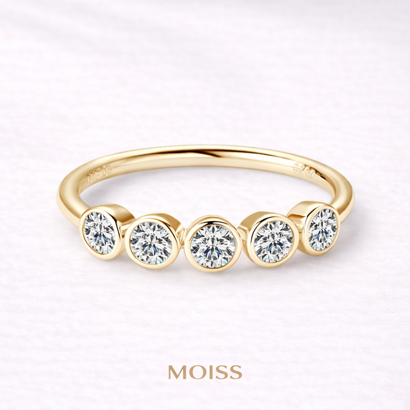Amélie Five-Stone Moissanite Ring