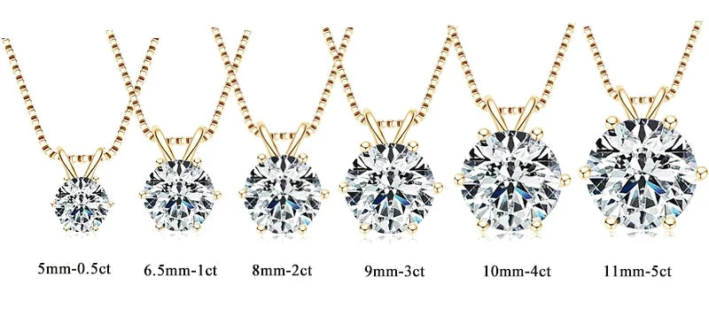 Aurora Moissanite Solitaire Necklace