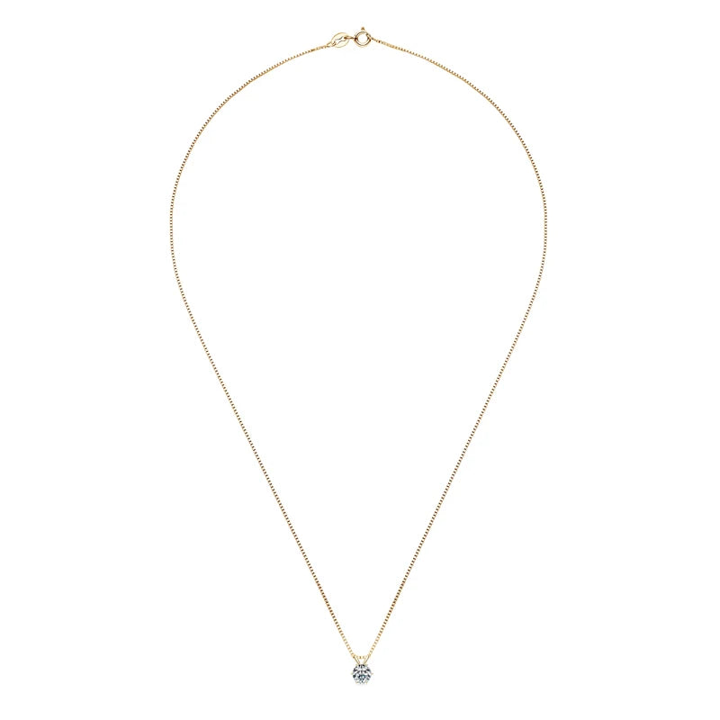 Aurora Moissanite Solitaire Necklace