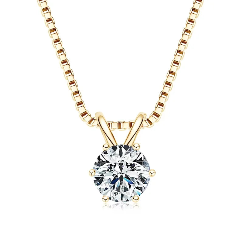 Aurora Moissanite Solitaire Necklace