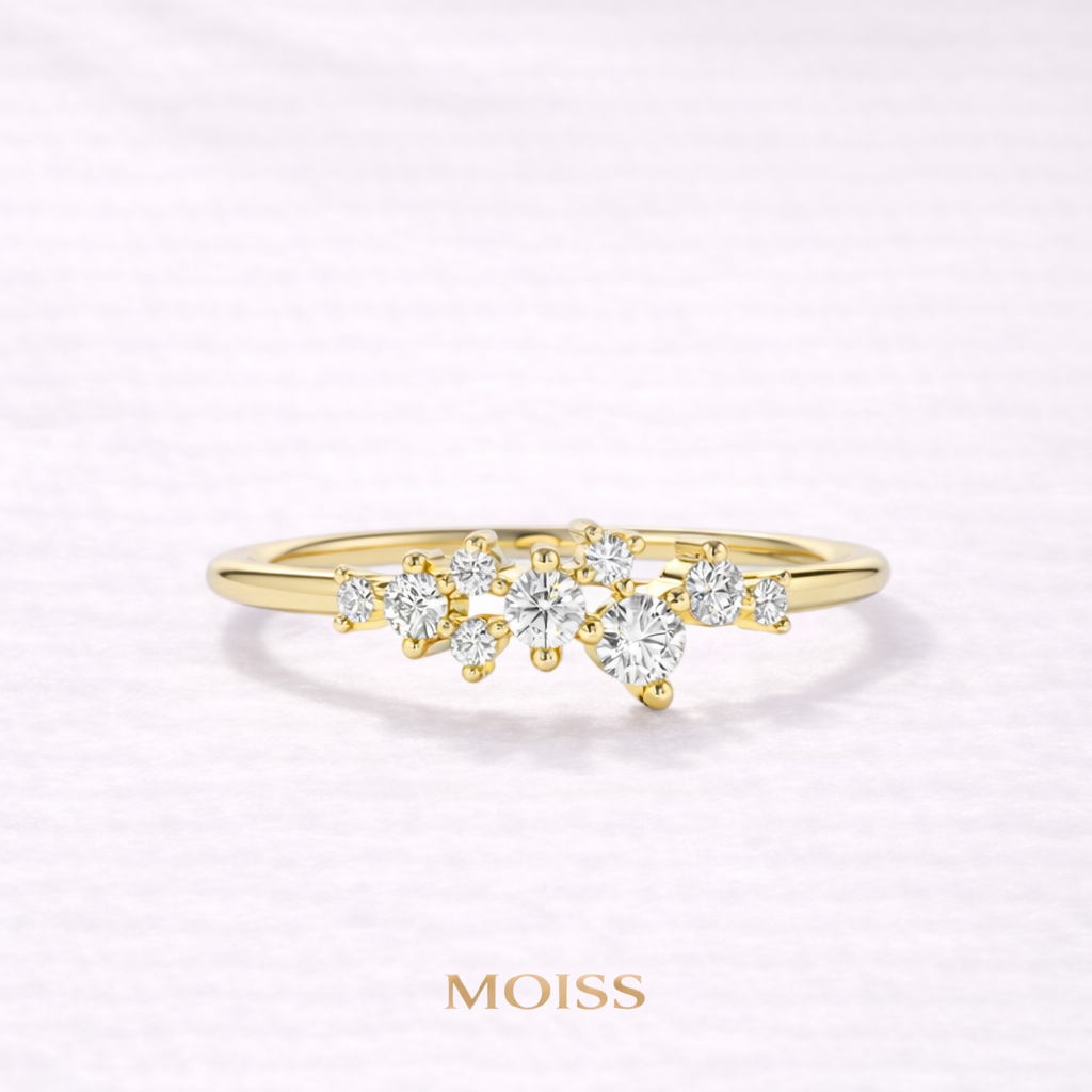 Celeste Blossom Moissanite Ring