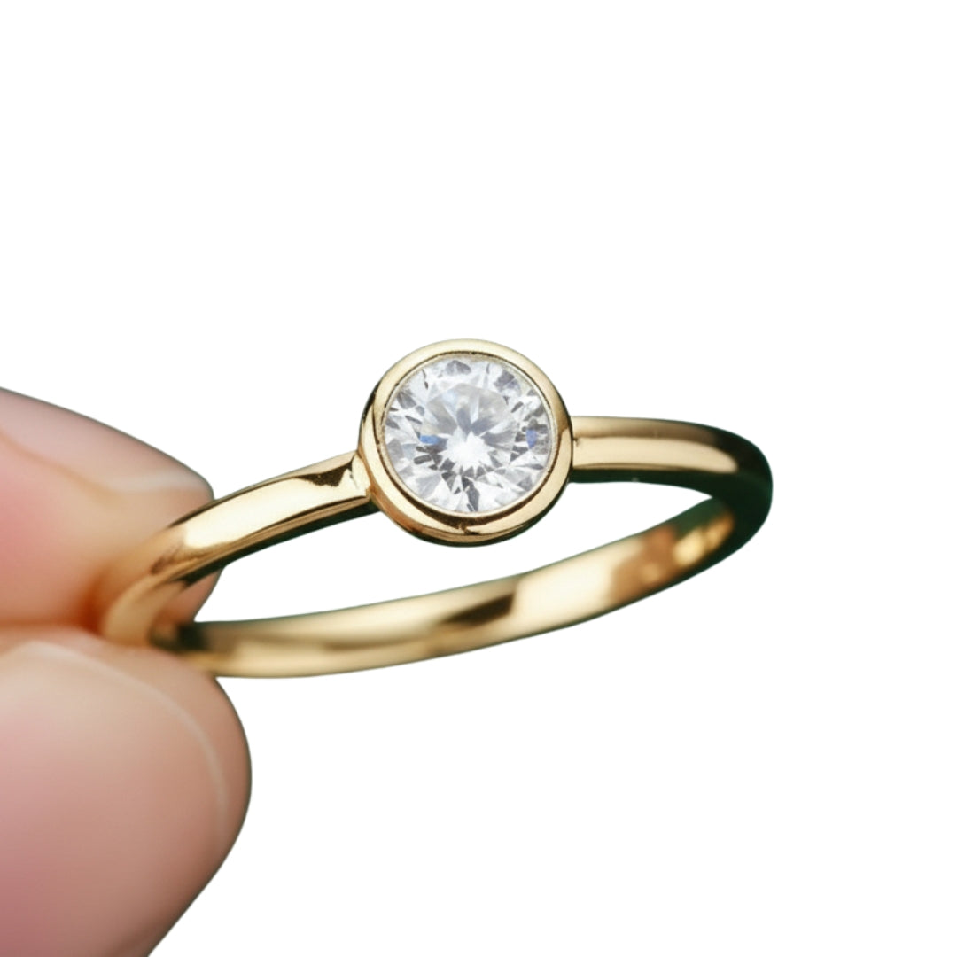 Aurelia Bezel Moissanite Ring