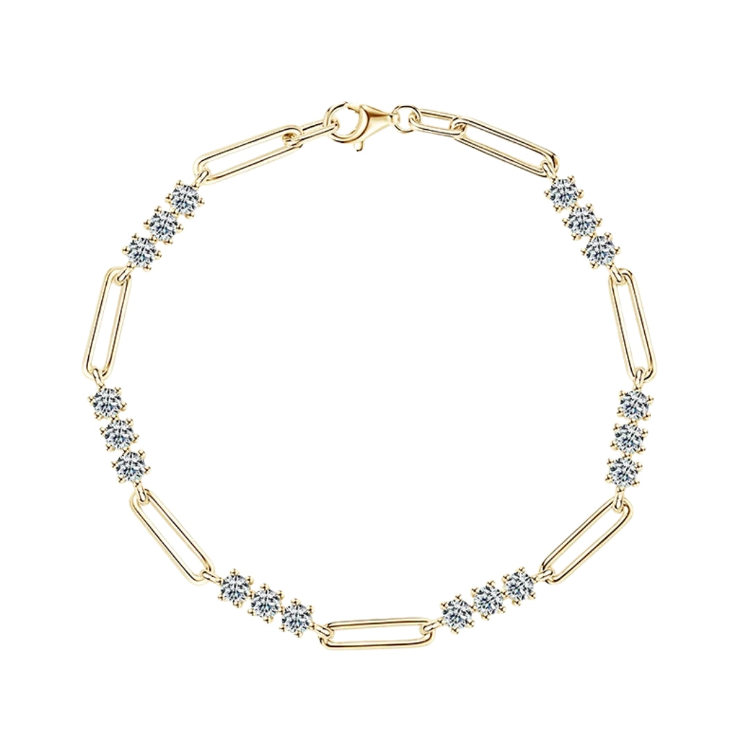 Elena Moissanite Link Bracelet