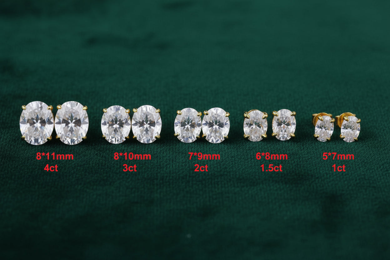 Evelyne Eclipse Moissanite Studs