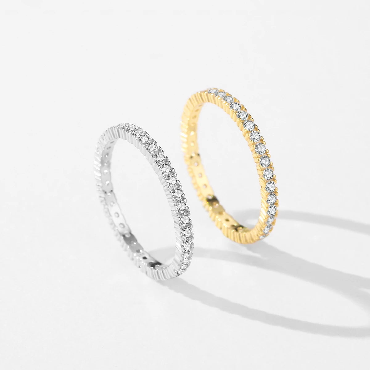 Full Pave Eternity Ring in 925 Sterling Silver