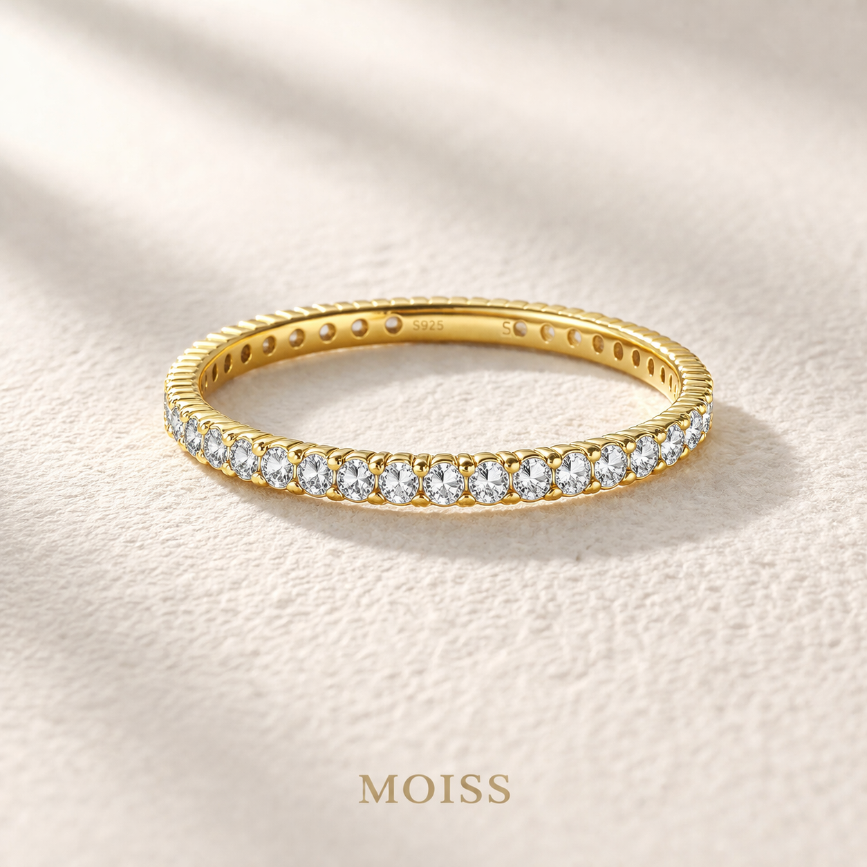 Full Pave Eternity Ring in 925 Sterling Silver