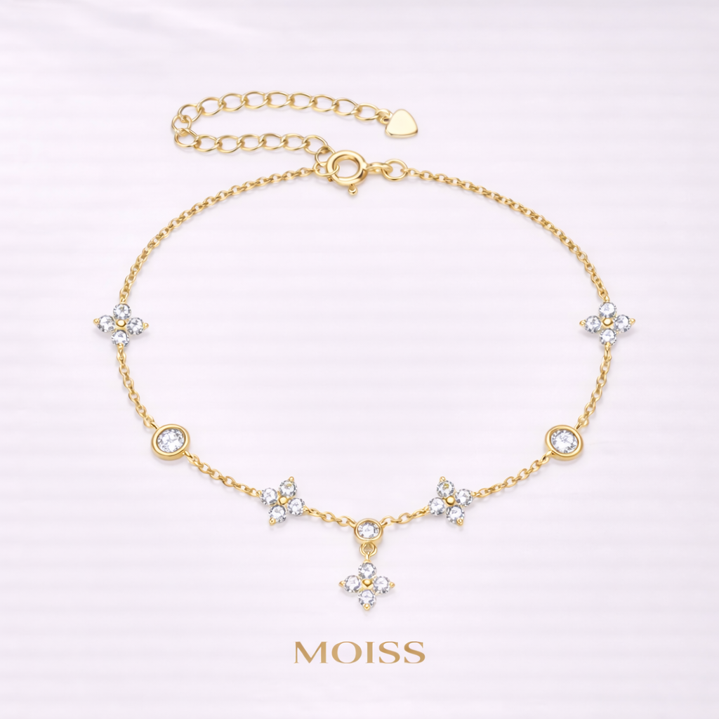 Isabella Moissanite Floral Bracelet