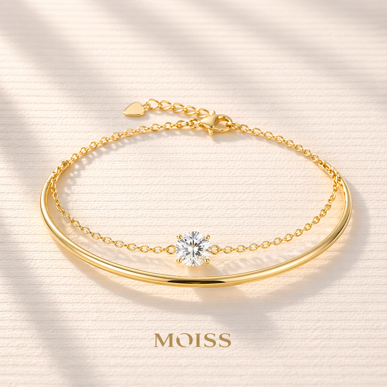 Isadora Double Chain Moissanite Bracelet