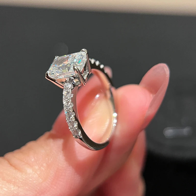 The Radiant Pavé Moissanite Ring