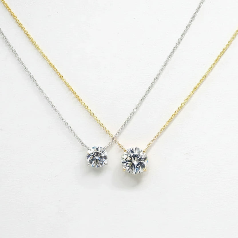 Valentina Moissanite Solitaire Necklace