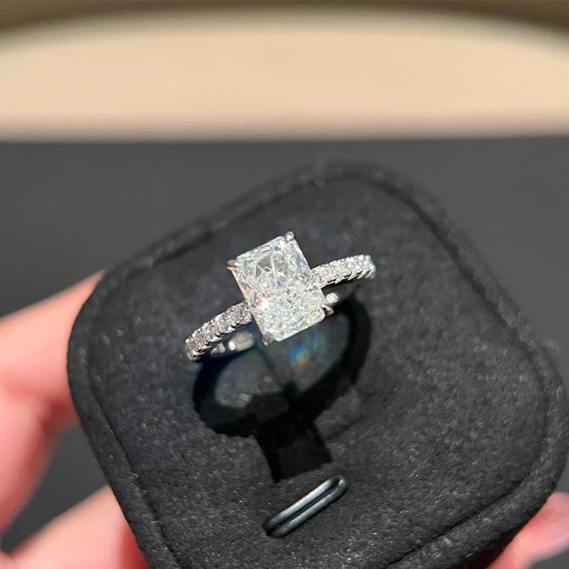 The Radiant Pavé Moissanite Ring