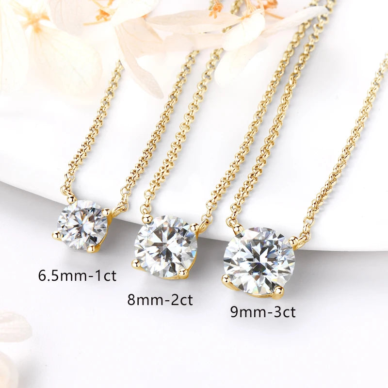 Valentina Moissanite Solitaire Necklace