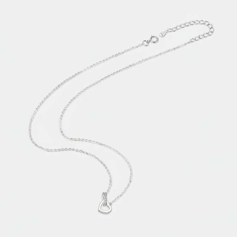 The Interlocking Hearts Moissanite Necklace