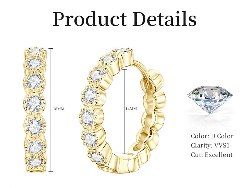 The Brilliant Moissanite Hoops