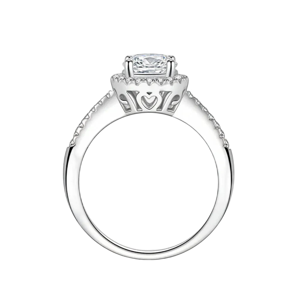 Sophia Halo Moissanite Ring 1CT