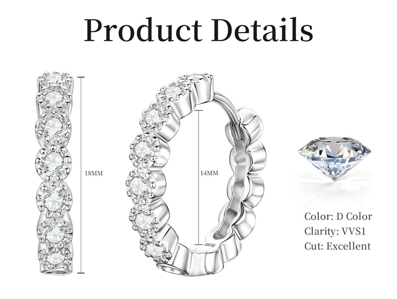 The Brilliant Moissanite Hoops