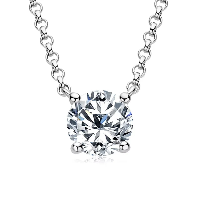 Valentina Moissanite Solitaire Necklace