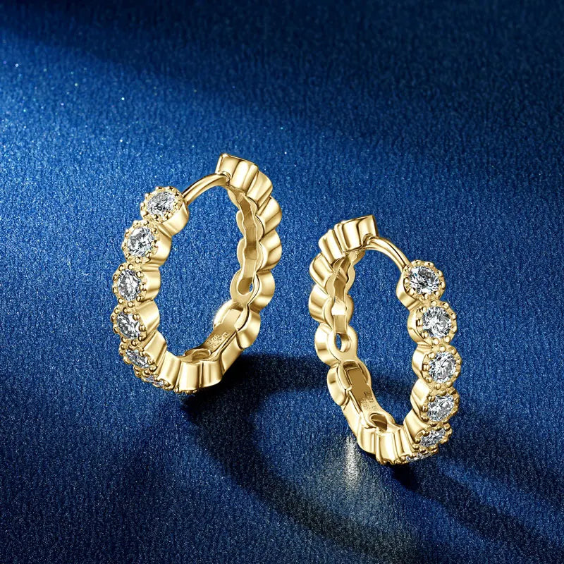 The Brilliant Moissanite Hoops