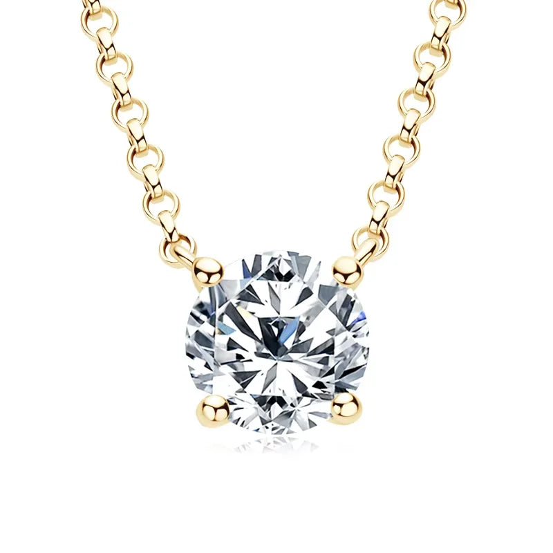 Valentina Moissanite Solitaire Necklace