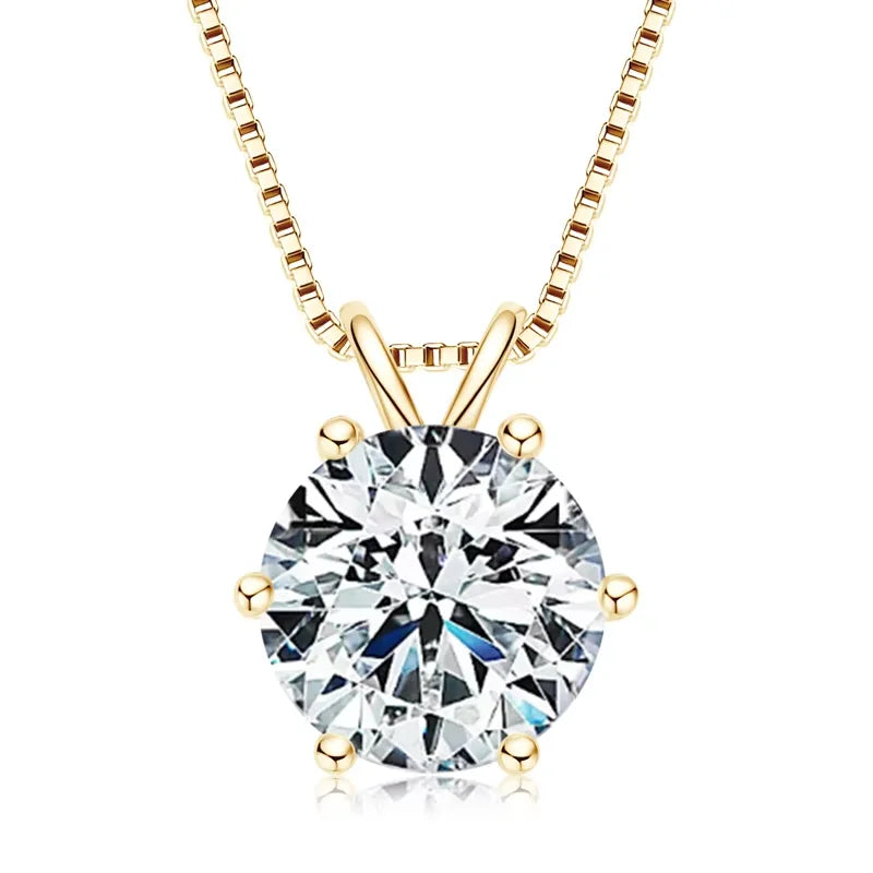 Aurora Moissanite Solitaire Necklace