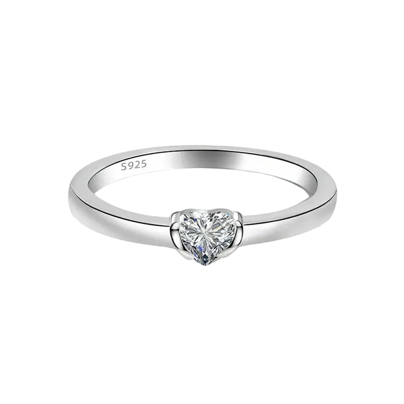 Luna Heart Moissanite Ring