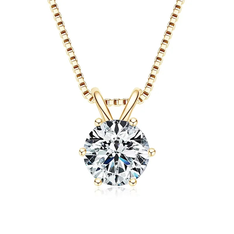 Aurora Moissanite Solitaire Necklace