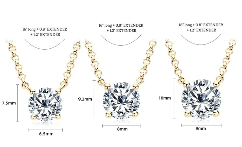 Valentina Moissanite Solitaire Necklace
