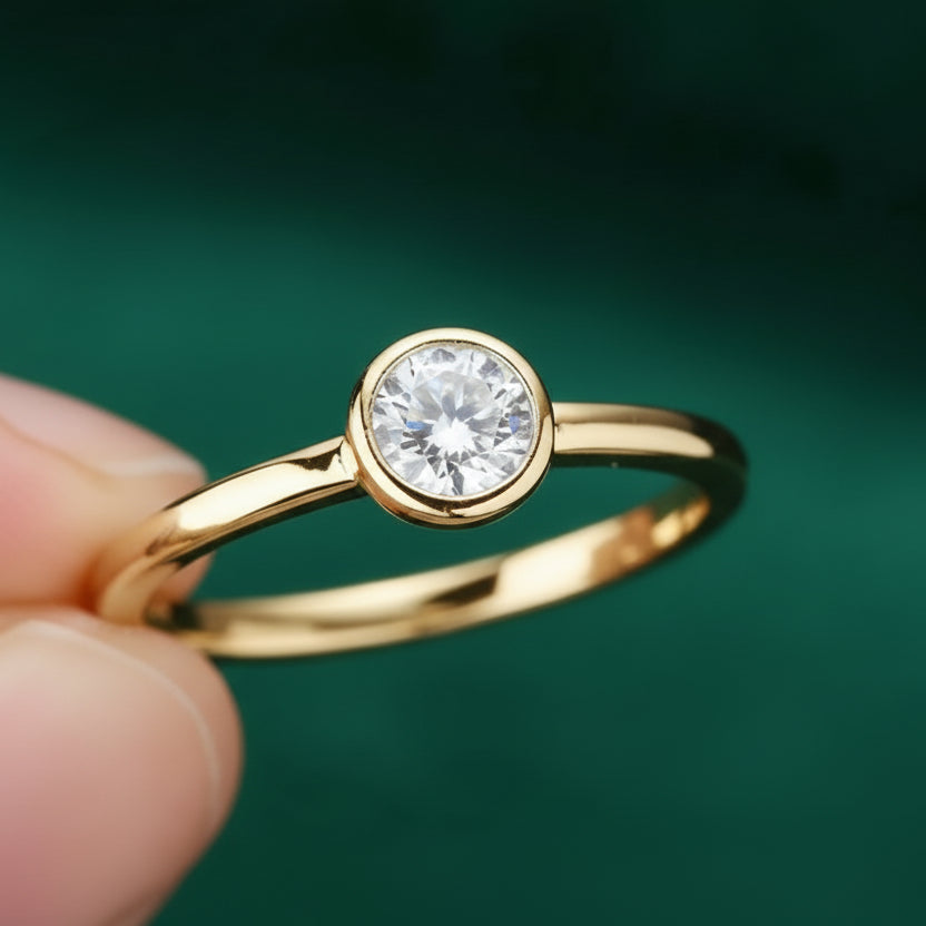 Aurelia Bezel Moissanite Ring