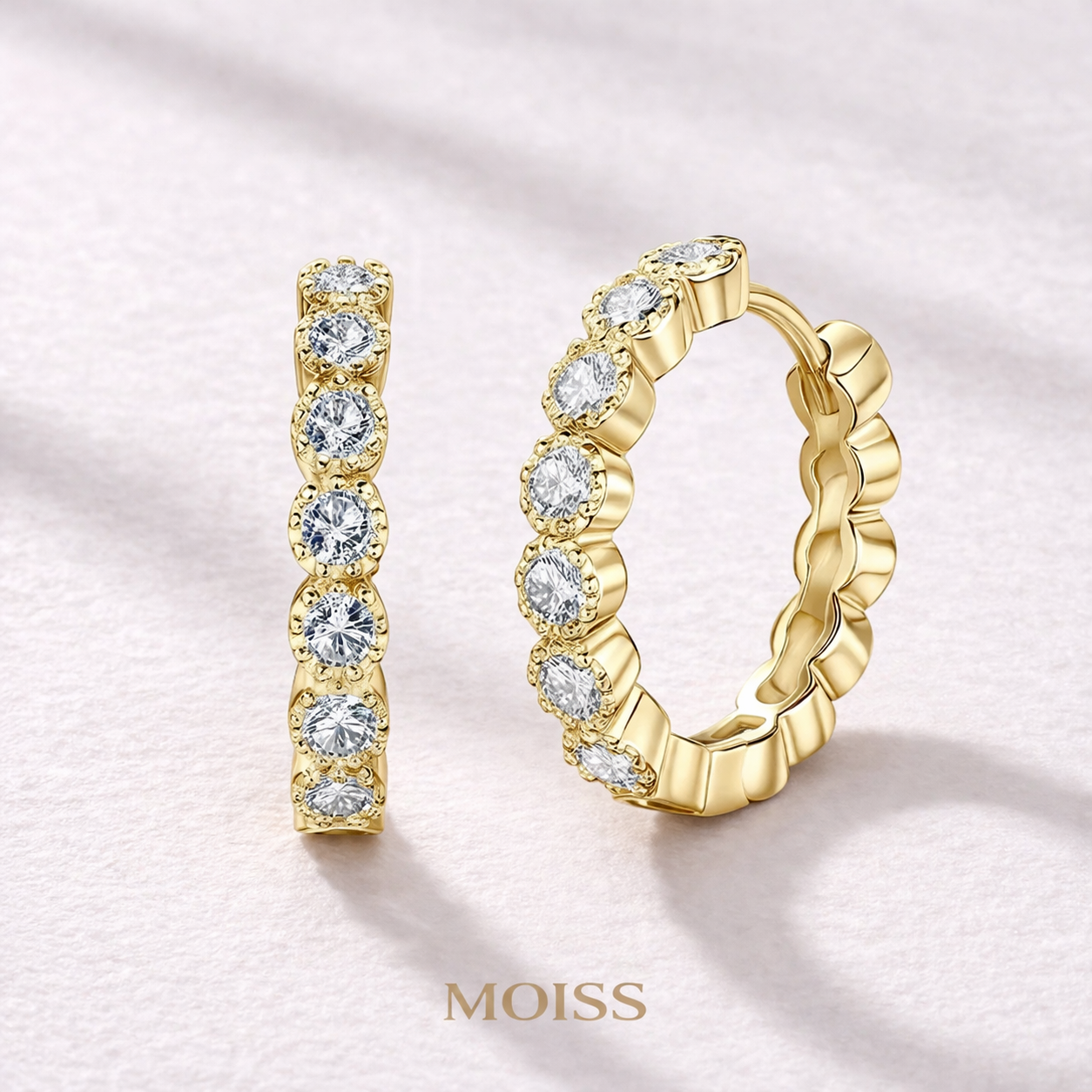 The Brilliant Moissanite Hoops