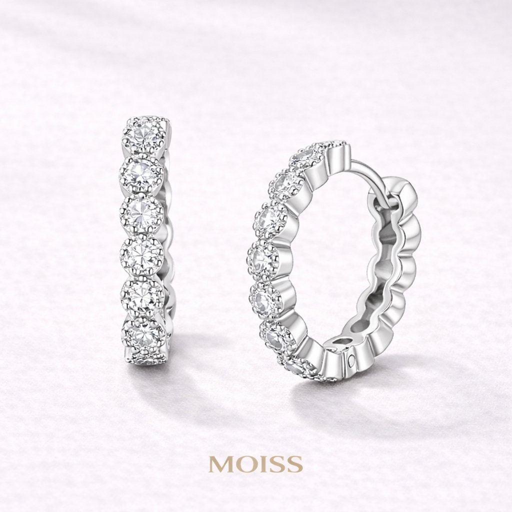The Brilliant Moissanite Hoops