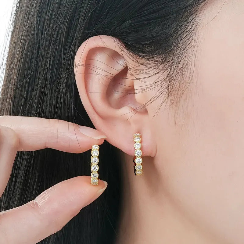 The Brilliant Moissanite Hoops