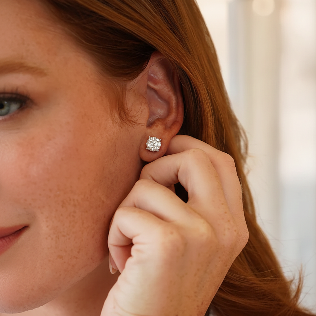 Moissanite Earrings — Elegant Sparkle for Every Occasion