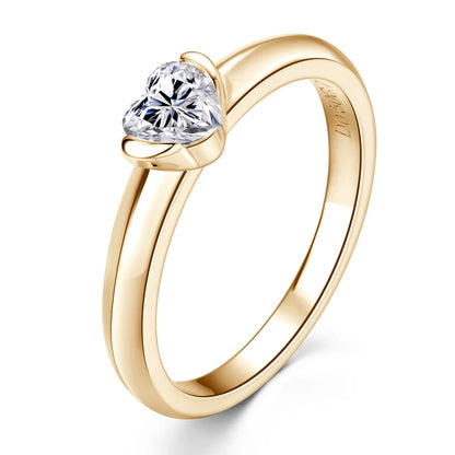 The Solitaire Heart Ring