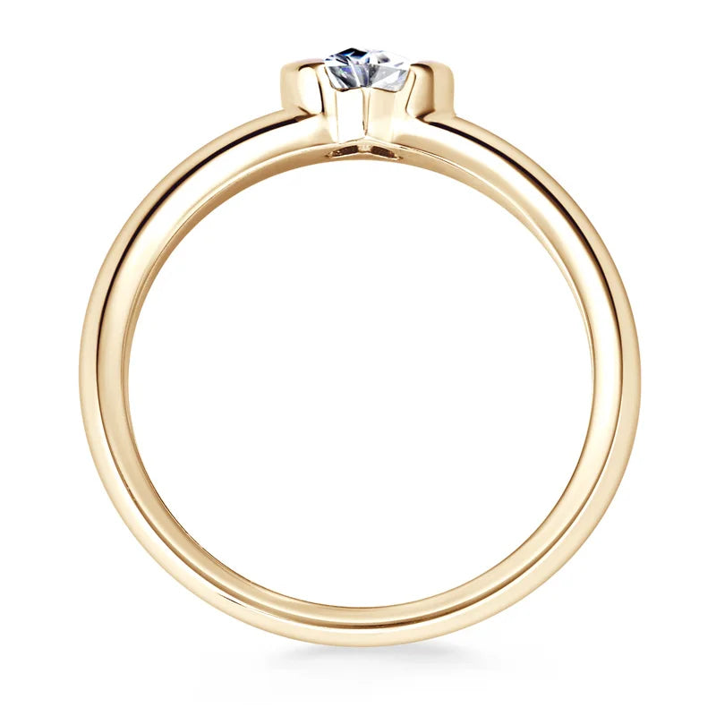 The Solitaire Heart Ring
