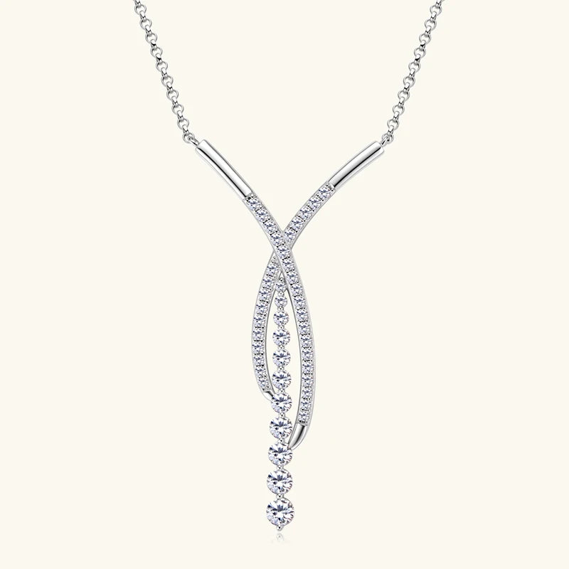 Livia Moissanite Cascade Y-Necklace