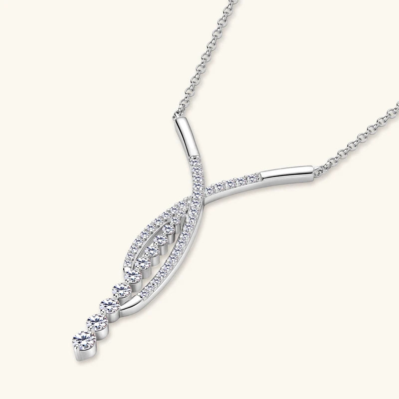 Livia Moissanite Cascade Y-Necklace