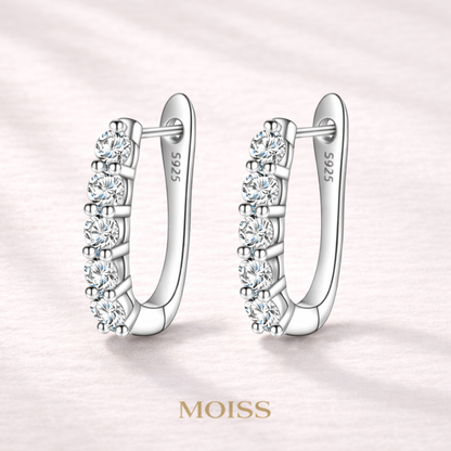 Aurora Curve Moissanite Hoops