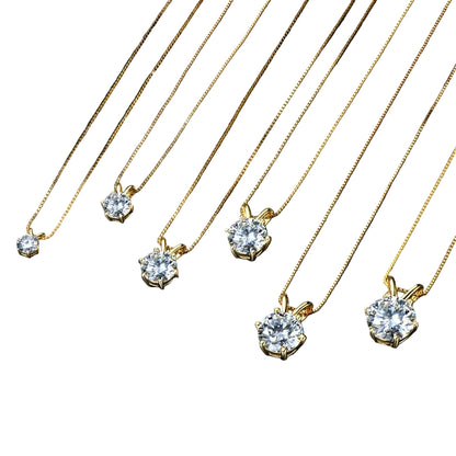 Aurora Moissanite Solitaire Necklace