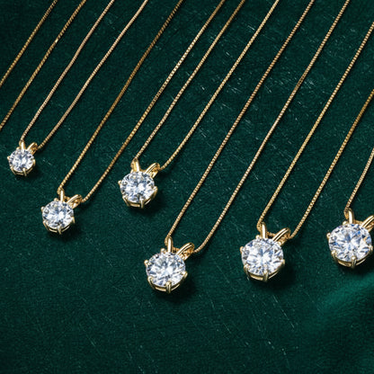 Aurora Moissanite Solitaire Necklace