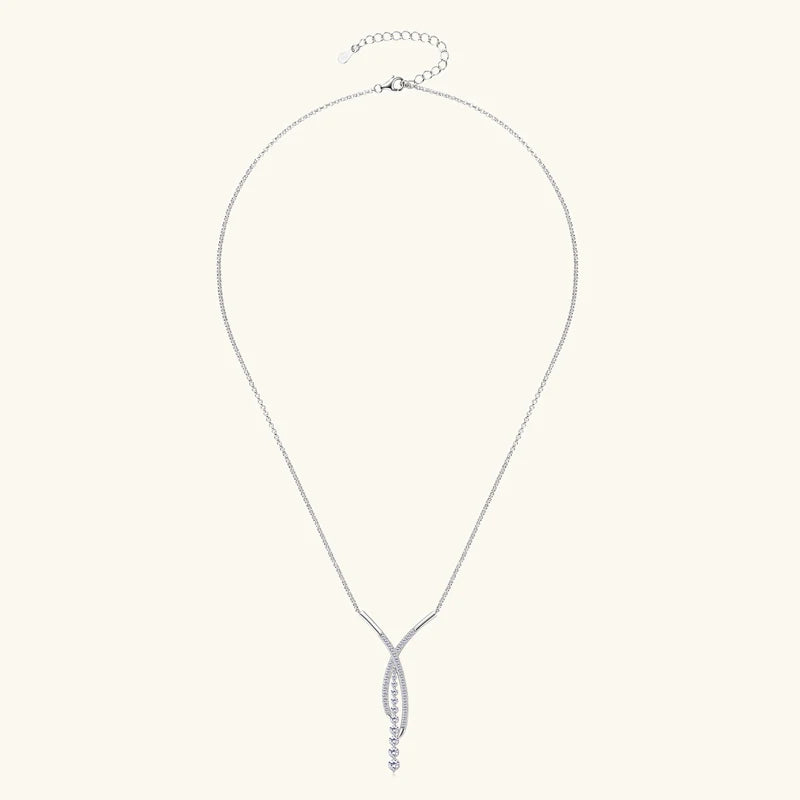 Livia Moissanite Cascade Y-Necklace