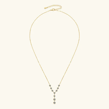 Aurora Moissanite Y-Drop Necklace