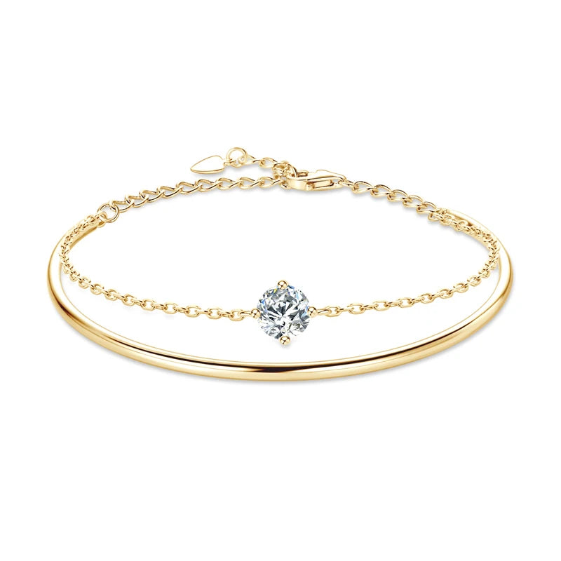 Isadora Double Chain Moissanite Bracelet